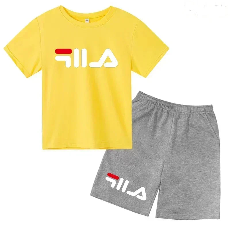 2-13Y Kids Spring & Autumn Casual Cartoon & Letter Print 2-Piece Set Hoodie & Jogging Pants Tracksuit Outfits for Boys & Girls