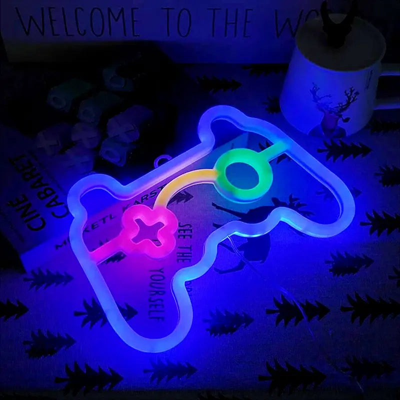 Neon Lights, LED Lights, Gaming Controller Ambient Lights, USB/Battery-Powered, for Holidays, Living Rooms, and Home Decor