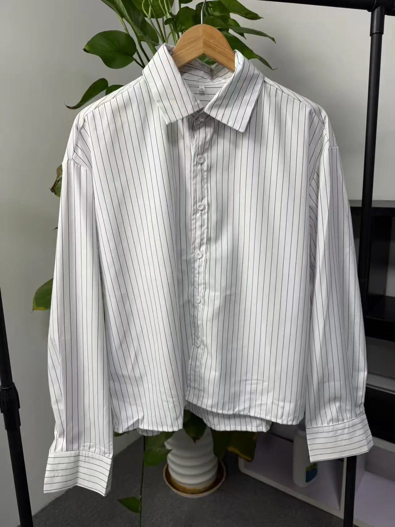 New British Retro Men Striped Shirts Trendy Loose Lapel Long Sleeve Cardigan Tops Autumn Leisure High Quality Basic Blouse S-2XL
