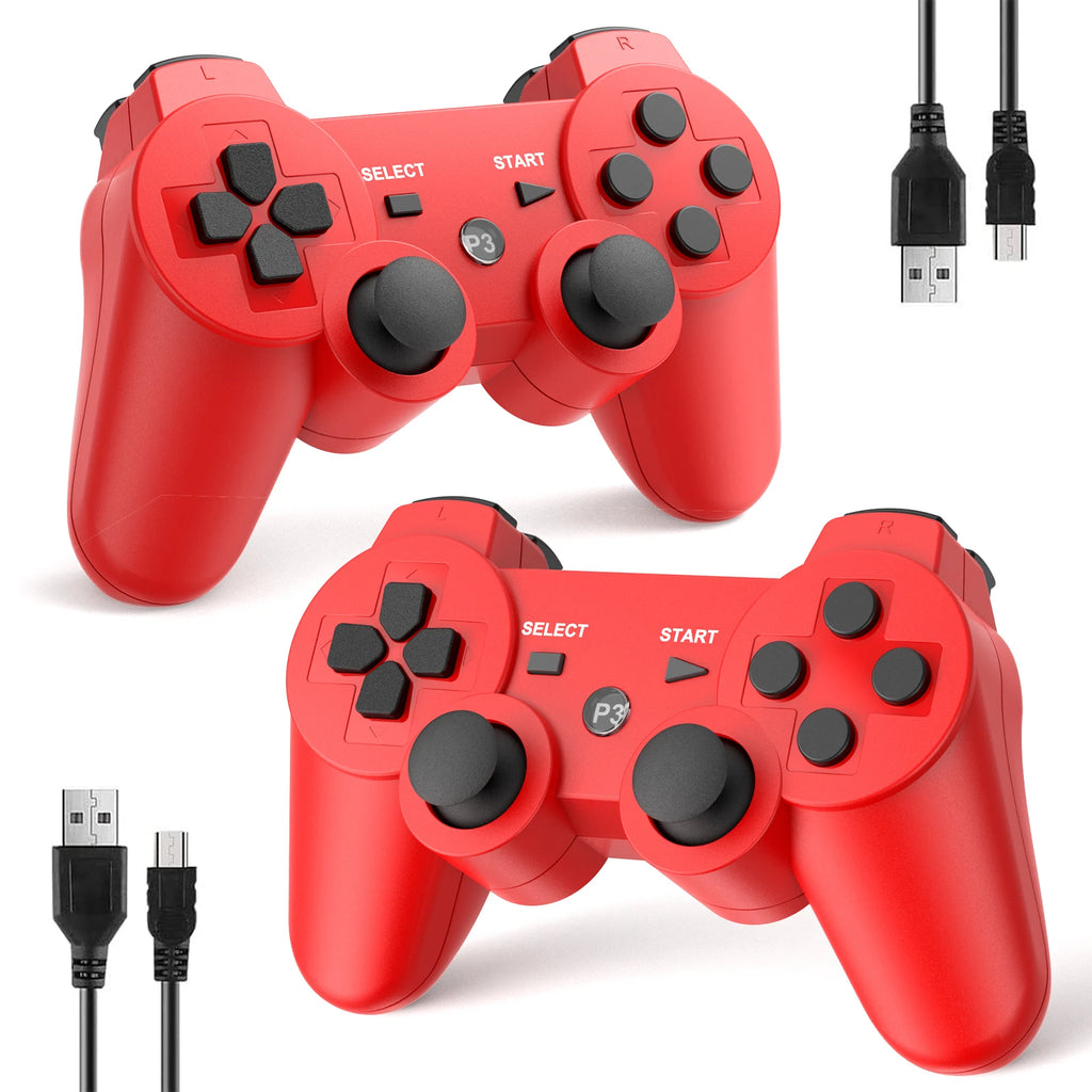 Game Controller For Playstation 3 PS3 Consoles PC/Android TVs /Game Boxe,W/Upcraded Joysticks 6-aix Gryo Dual Vibration Gamepads