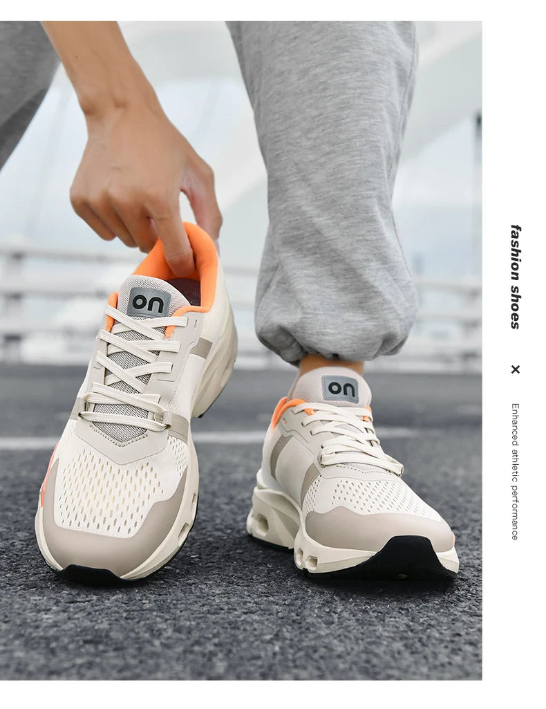 New Men's Lightweight Running Shoes with Breathable Mesh Soft Sole and Shock Absorption, Training and Jogging Shoes