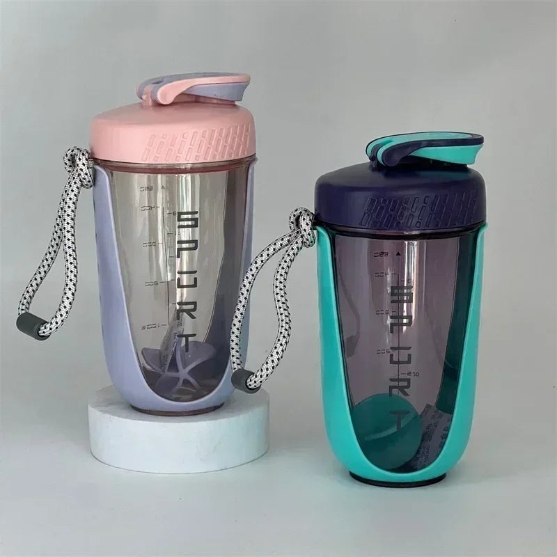 590ML Blender Shaker Bottle with Plastic Whisk Ball BPA Free Plastic Protein Shakes Leakproof for Powder Workout Gym Sport New