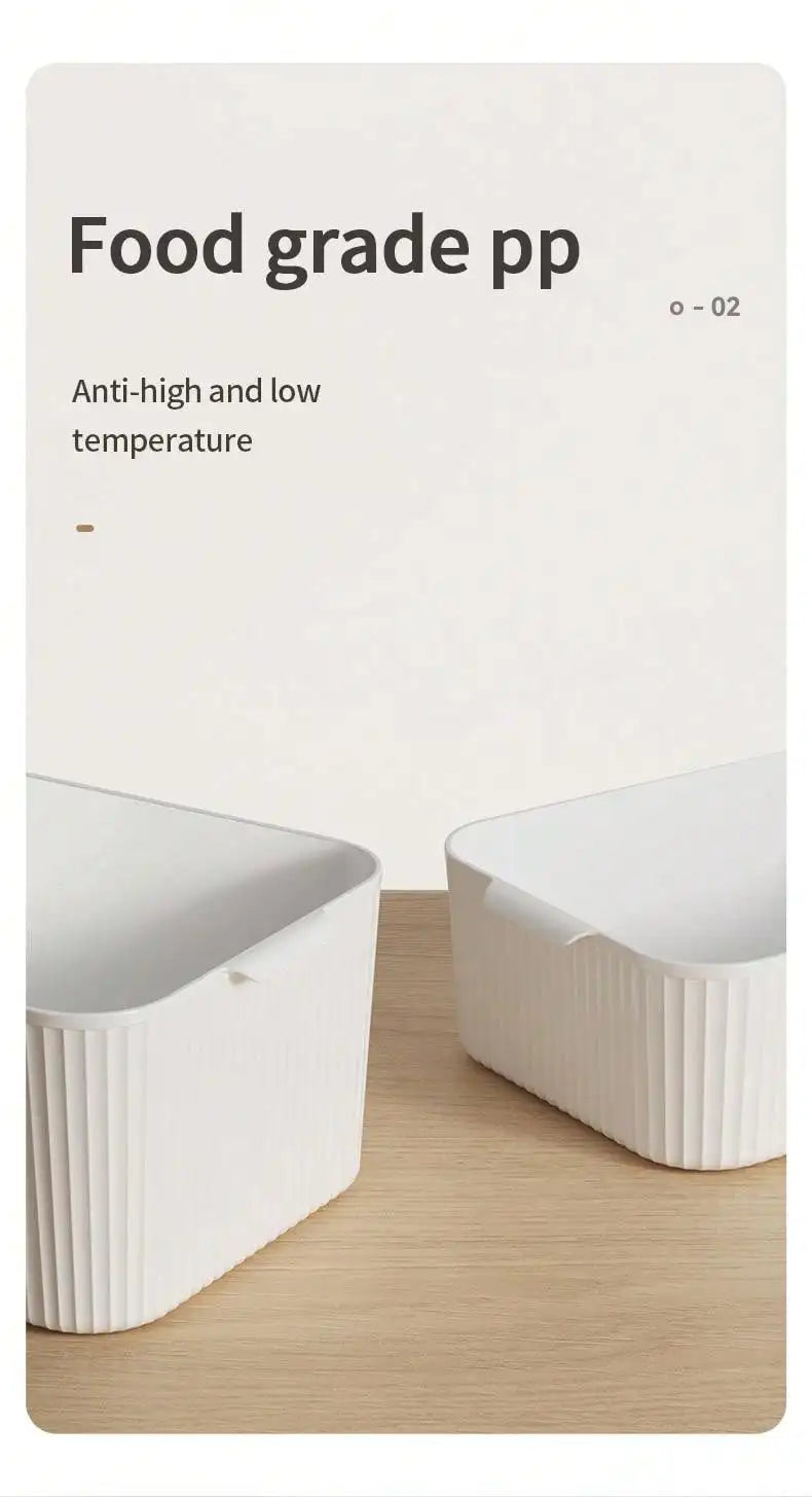 WORTHBUY Multifunctional Plastic Storage Box With Handle Desktop Organizer For Food Bathroom Kitchen Cabinet Storage Organizer