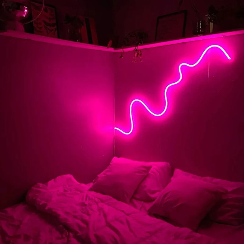 USB LED Neon Rope Lights, RGB Led Strip Lights with Remote, Color Changing Flexible Led Light Strip, Gaming 5V Neon Lights