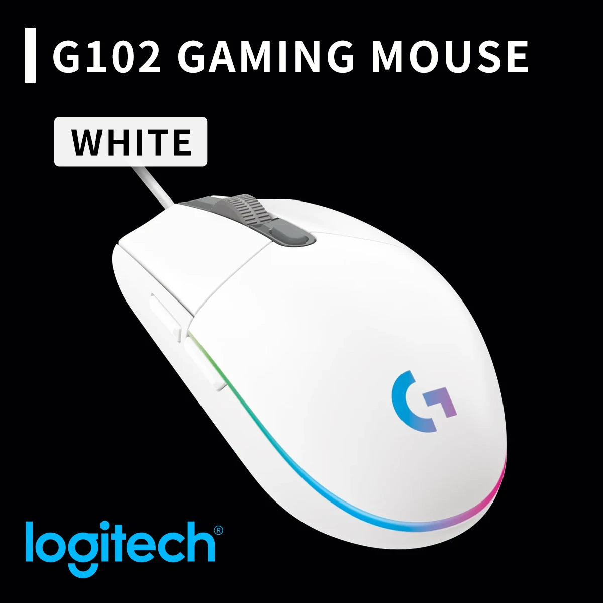 The G102/G203 with LIGHTSYNC lighting effect, featuring a resolution of 8000 DPI, offers smooth and responsive gaming experience