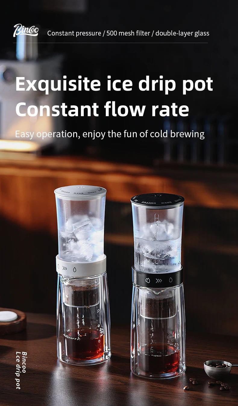 Bincoo Cold Brew Extraction Pot Double-layer Glass Ice Drip Pot Drip Coffee Maker Extraction Ice Sharing Cup 450ML