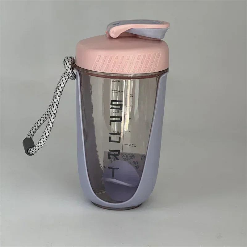 590ML Blender Shaker Bottle with Plastic Whisk Ball BPA Free Plastic Protein Shakes Leakproof for Powder Workout Gym Sport New