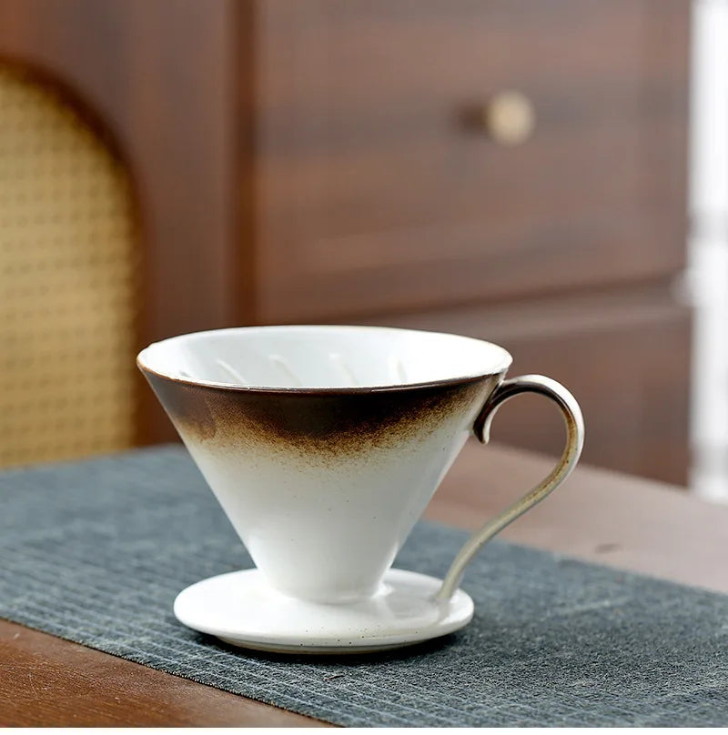 Ceramic V60 Coffee Dripper Funnel Large Capacity Sharing Pot Hand Pour Tool