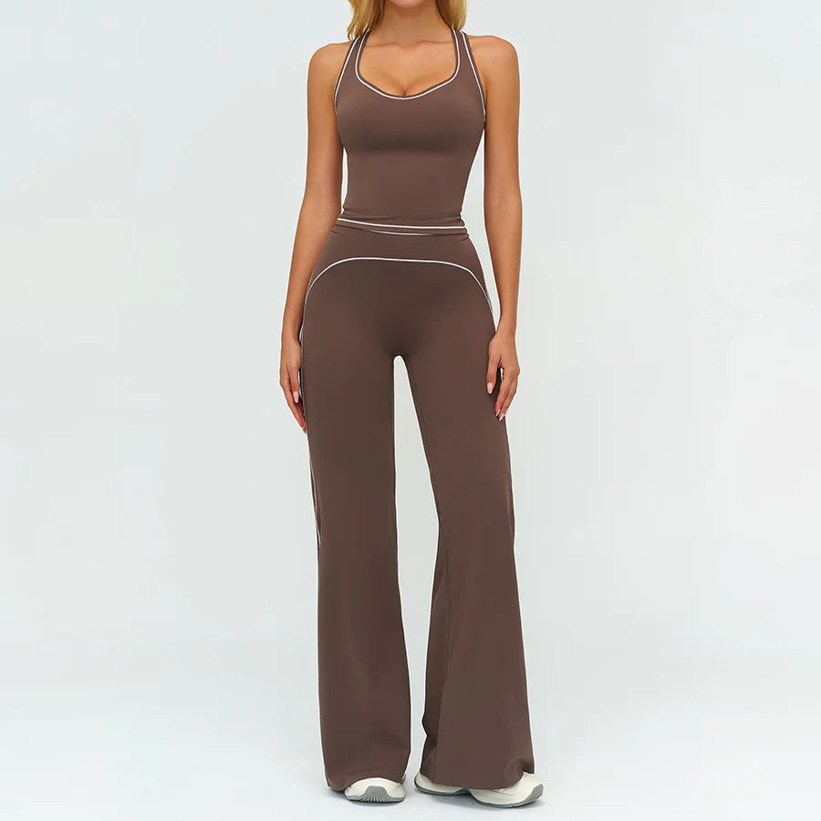 Yoga Set 2PCS Gym Clothes Sportswear Workout Outfits Women Long Sleeve Top Tracksuits Fitness Sports Bra Running Shorts Leggings