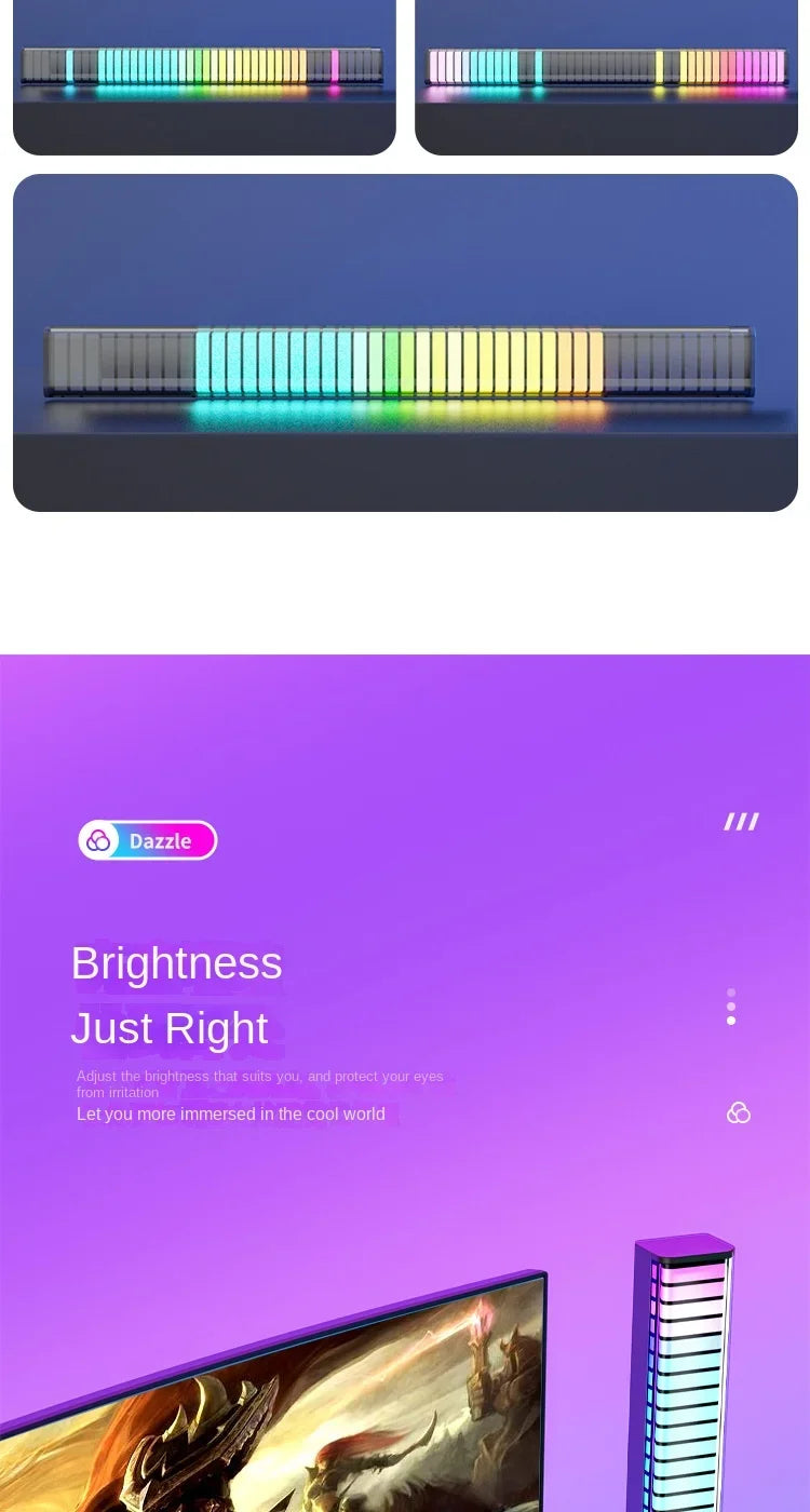 LED Rhythm Gaming Ambient Light Sound Control Light Smart APP Control Music Rhythm Ambient Light Desktop Decoration