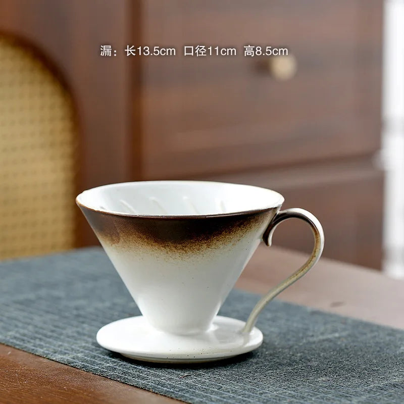Ceramic V60 Coffee Dripper Funnel Large Capacity Sharing Pot Hand Pour Tool