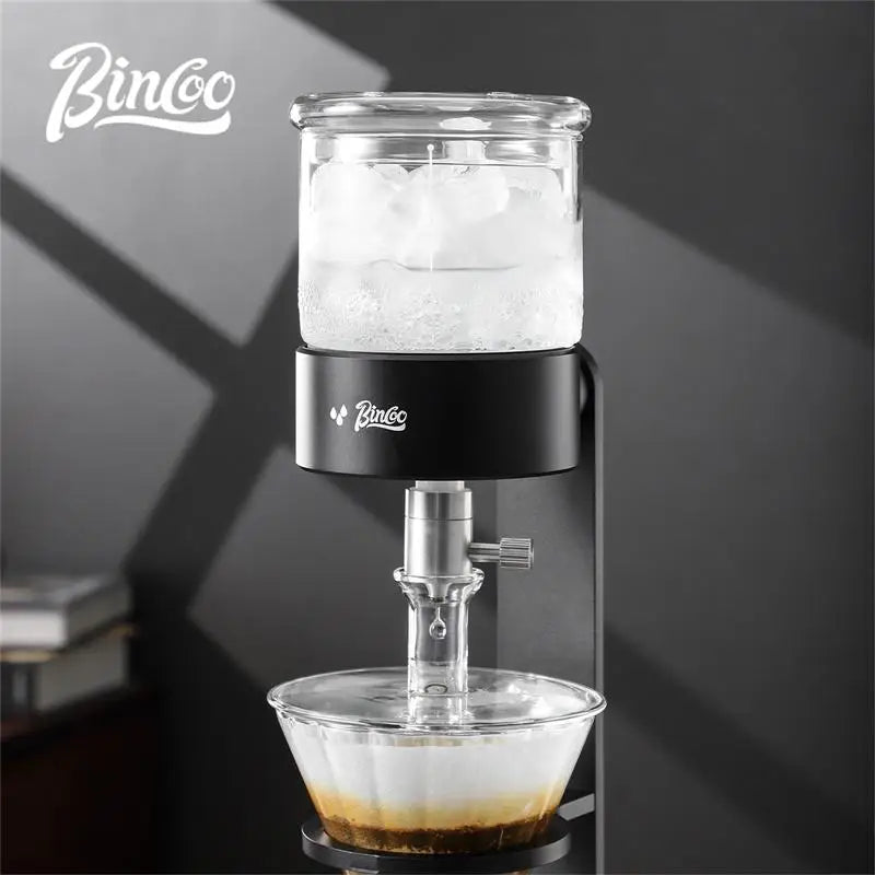 BINCOO L-Shaped Cold Brew Coffee Dripper Cold Brew Drip Coffee Maker Ice Brew Drip-Style Low-Temperature Slow-Brewed Coffee