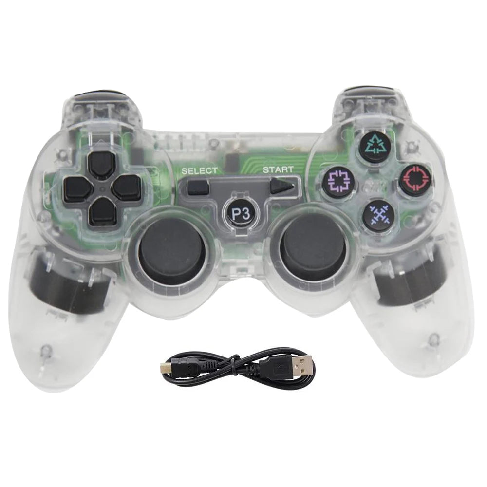 Game Controller For Playstation 3 PS3 Consoles PC/Android TVs /Game Boxe,W/Upcraded Joysticks 6-aix Gryo Dual Vibration Gamepads