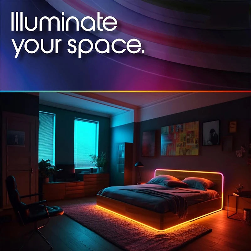 USB LED Neon Rope Lights, RGB Led Strip Lights with Remote, Color Changing Flexible Led Light Strip, Gaming 5V Neon Lights