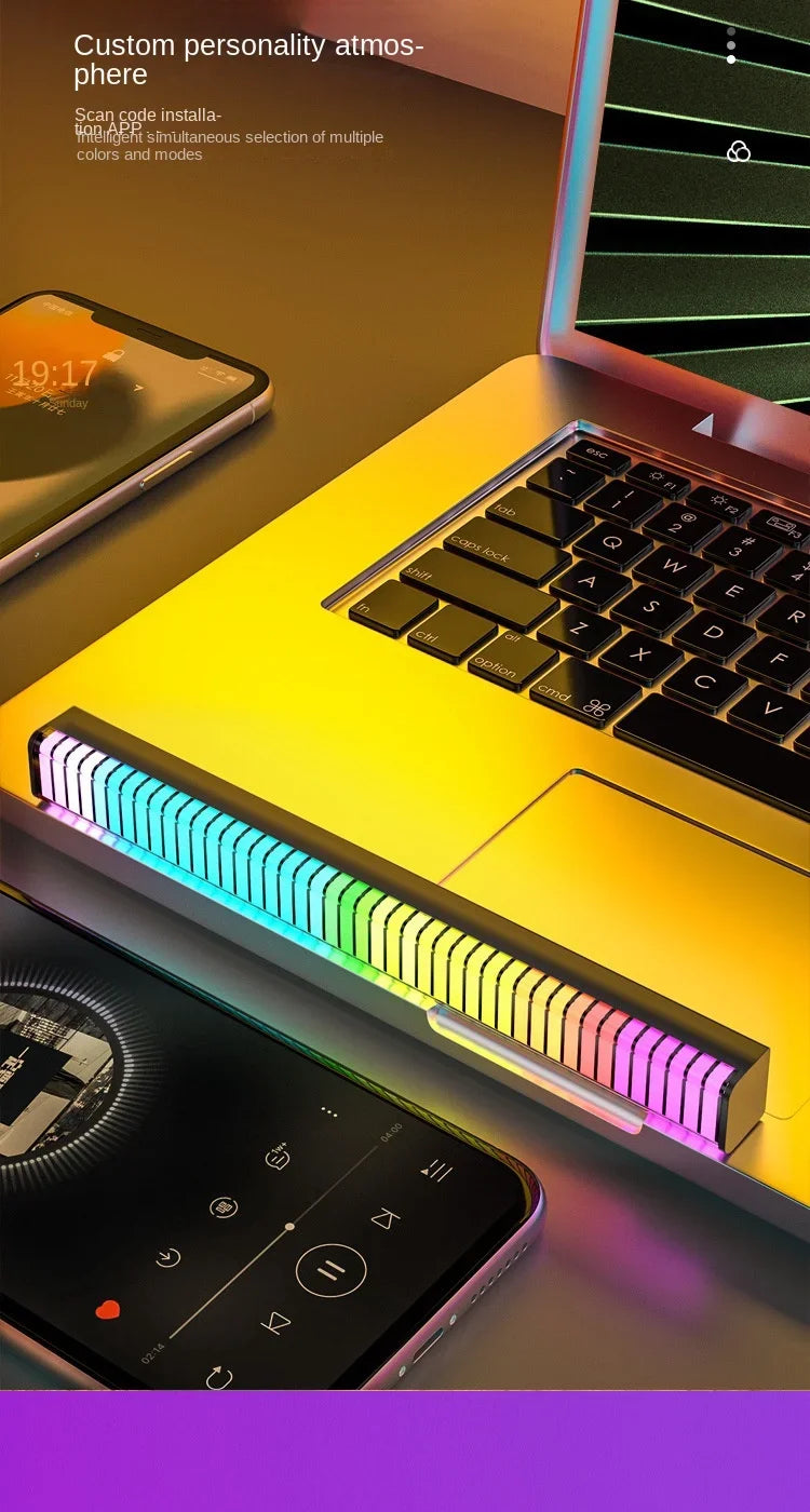 LED Rhythm Gaming Ambient Light Sound Control Light Smart APP Control Music Rhythm Ambient Light Desktop Decoration