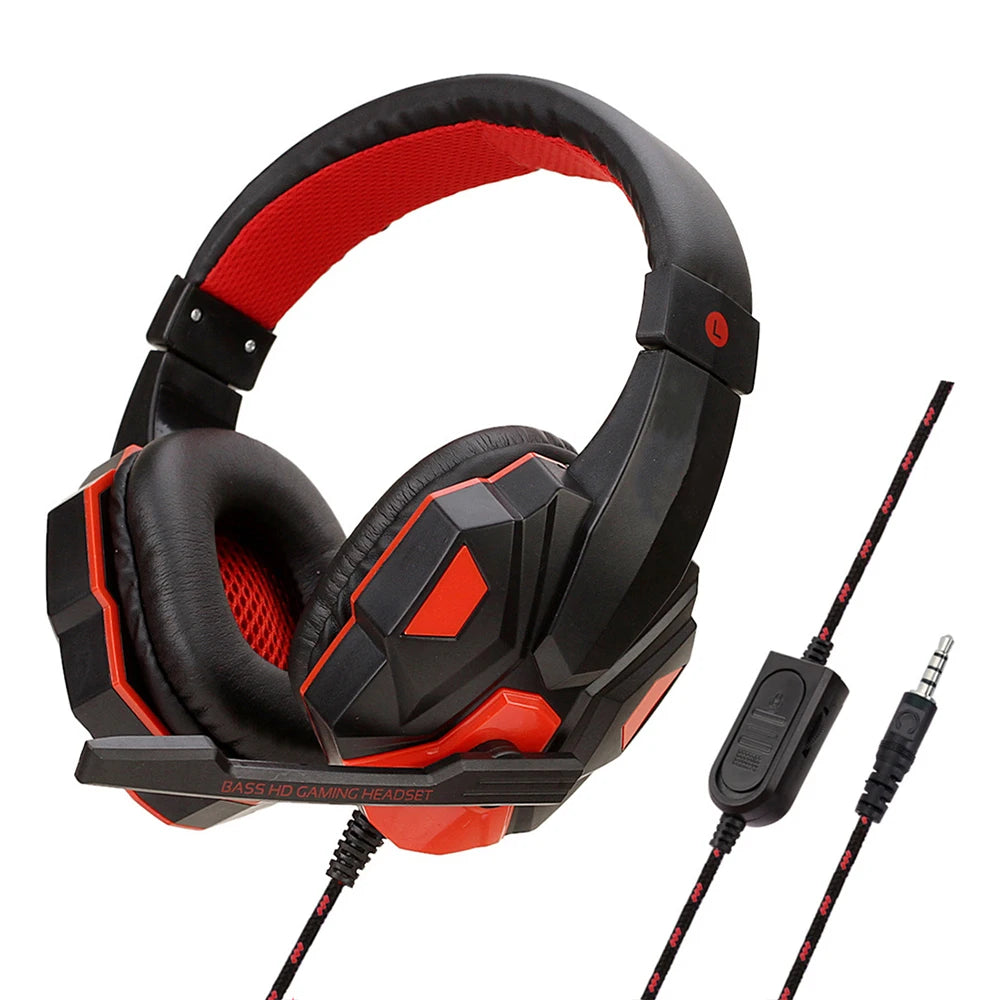 3.5mm Gaming Wired Gaming Headphones With 120° Adjustable HD Microphone For Computer PS4 PS5 Xbox Bass Stereo PC Gaming Headset