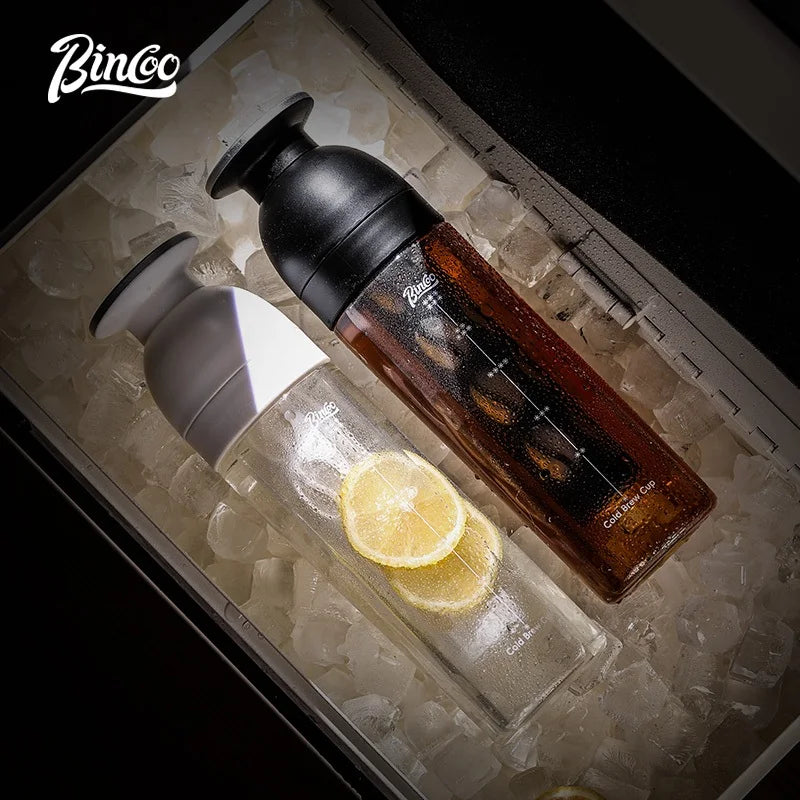 Bincoo Ice World Cold Brew Coffee Cup Portable Cold Steep Bottle Tritan Material Heat Resistant Travel Water Bottle for Home