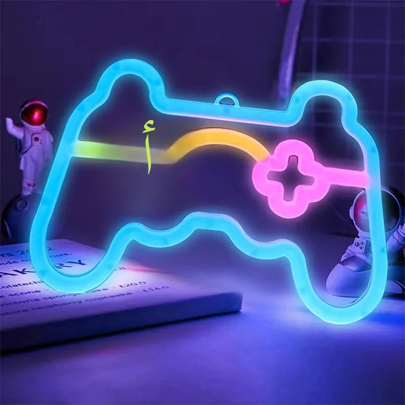 Neon Lights, LED Lights, Gaming Controller Ambient Lights, USB/Battery-Powered, for Holidays, Living Rooms, and Home Decor