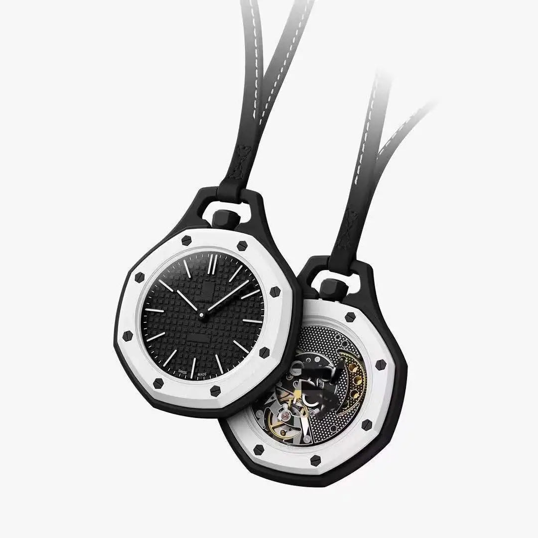 2026 New AP Collaboration Pocket Watch Fashion Quartz Wristwatch Waterproof Leather Strap Pendant Hanging Watch