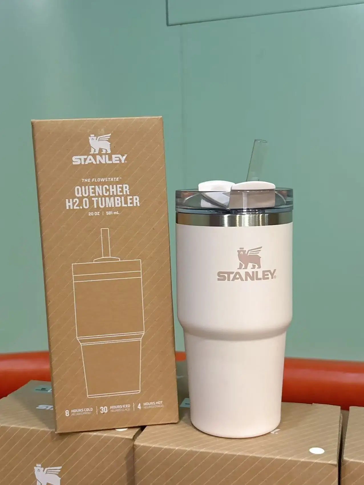 STANLEY ADVENTURE H2.0 20oz Scene Thermal Tumbler Wide Mouth Easy Clean Insulated Water Bottle Lightweight For Mountaineering