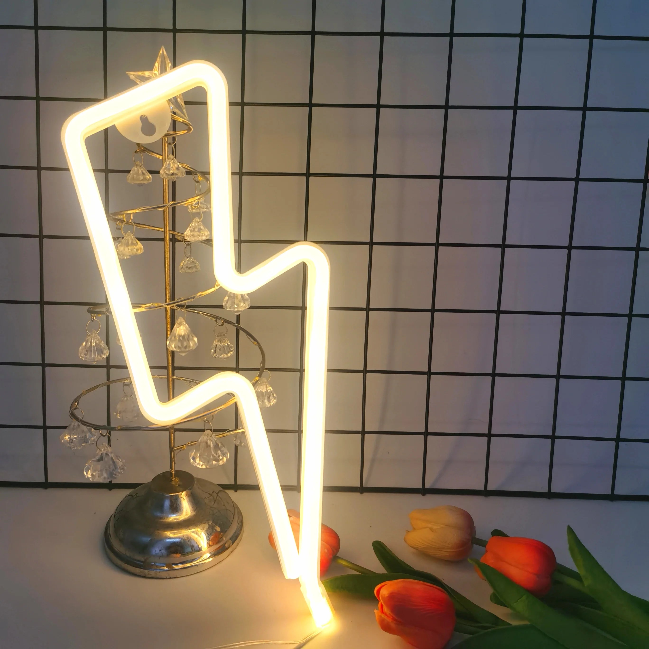 Lightning LED neon light, USB/battery powered, bedroom, gaming room, living room, office, wedding, birthday, party supplies