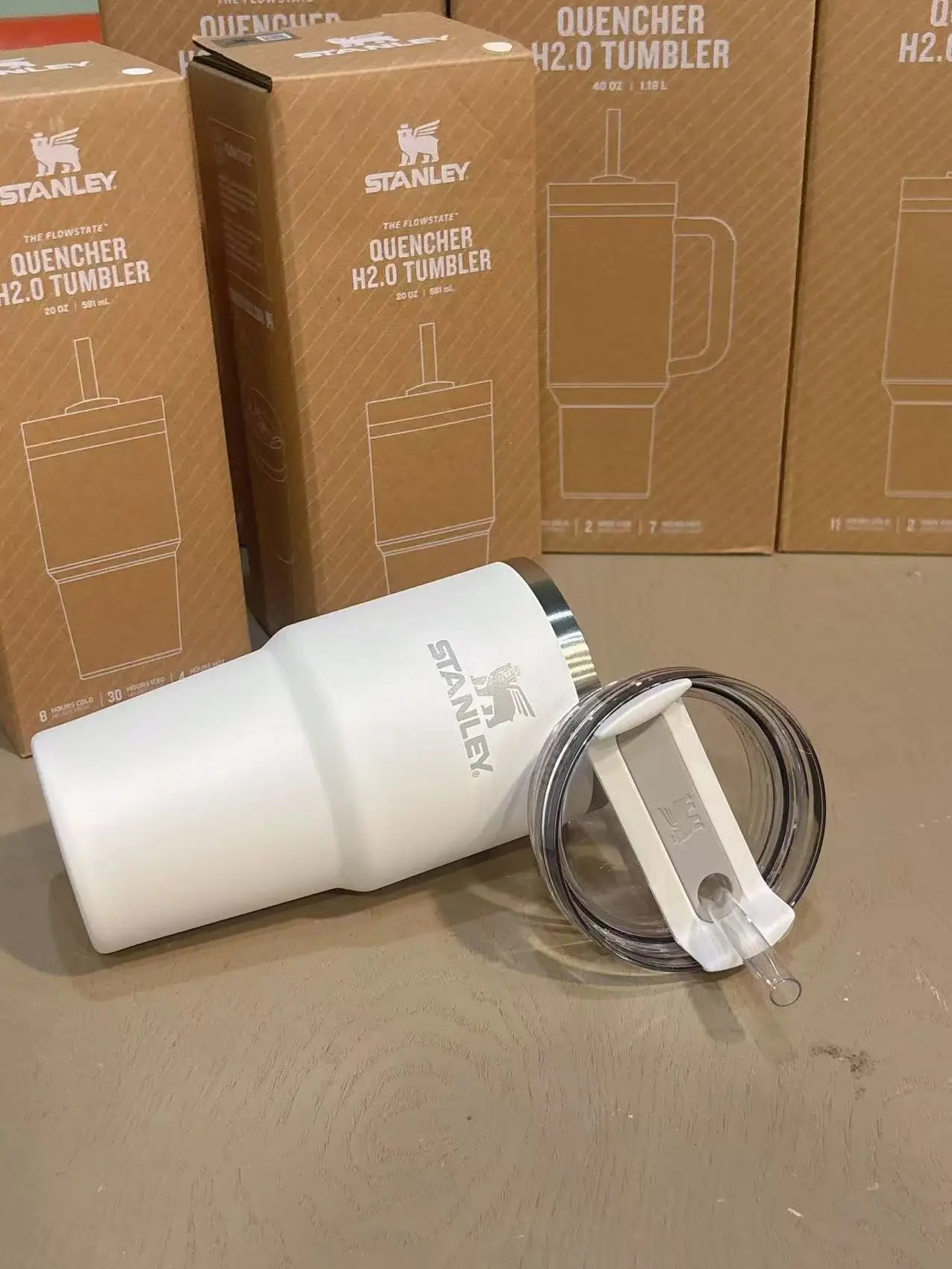 STANLEY ADVENTURE H2.0 20oz Scene Thermal Tumbler Wide Mouth Easy Clean Insulated Water Bottle Lightweight For Mountaineering