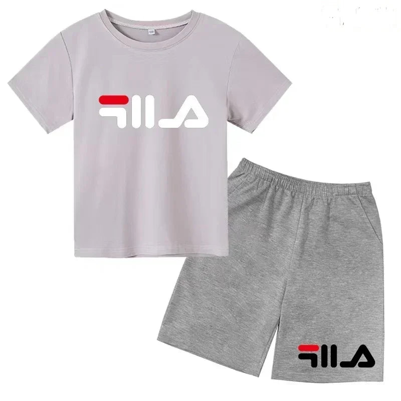 2-13Y Kids Spring & Autumn Casual Cartoon & Letter Print 2-Piece Set Hoodie & Jogging Pants Tracksuit Outfits for Boys & Girls