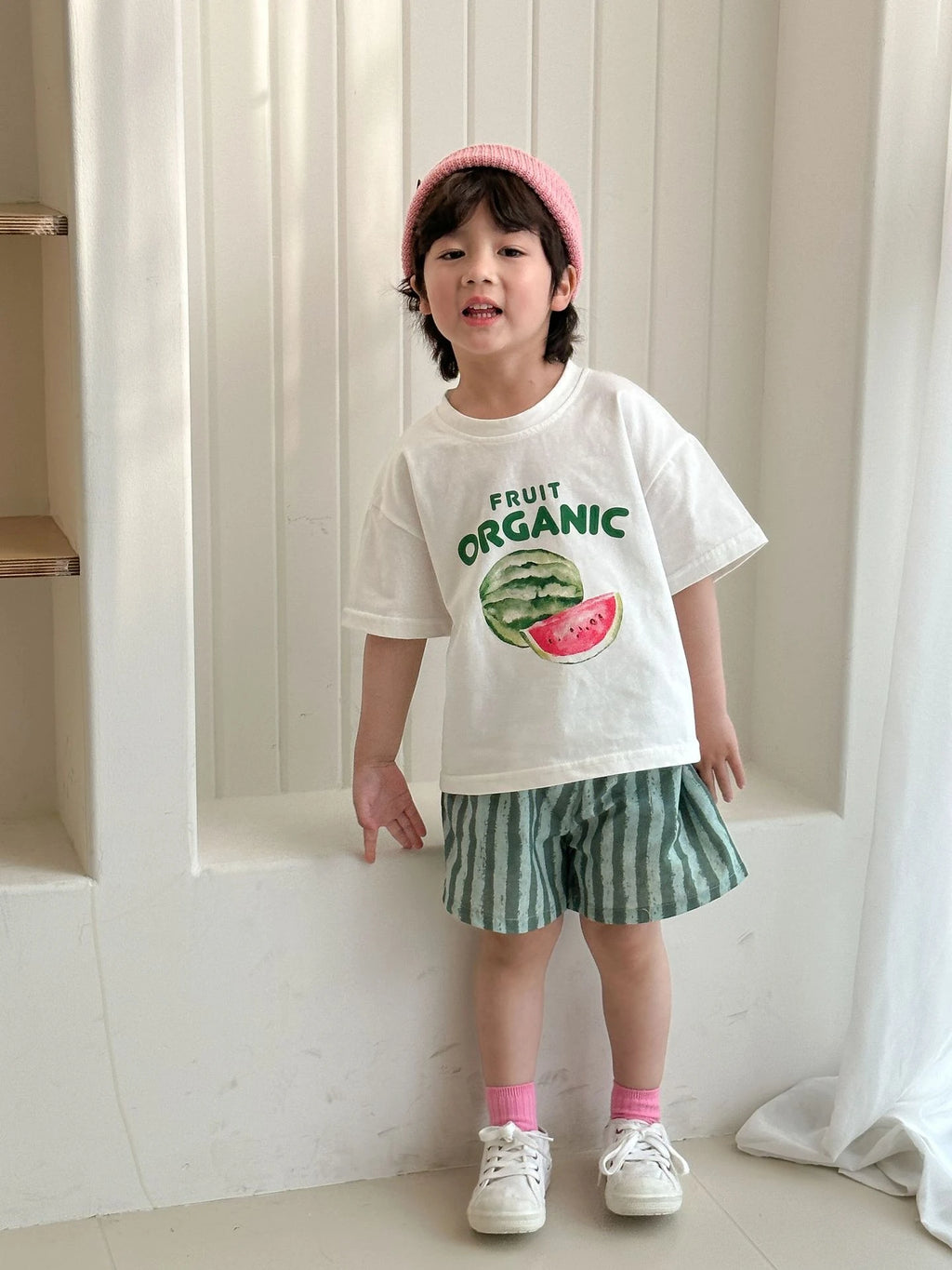 Children Clothes 2025 Summer New Cotton Stripe Baby Girl Suspender Dress Or Boy's Suit Brother And Sister Clothes