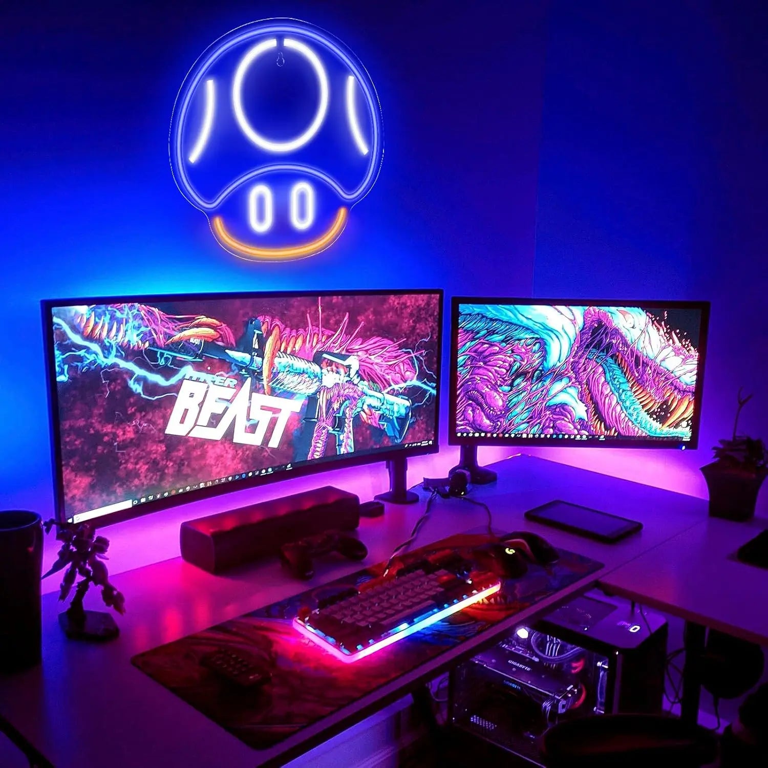 Gaming Neon Signs LED Neon Light Sign Light Up Neon Signs Wall Decor for Game Room Man Cave Bar Decor Store Club Bistro