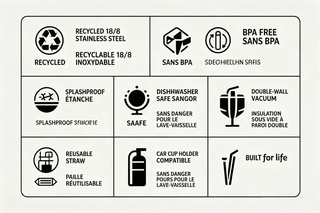 STANLEY Matte Black Wine Bottle Shaped 20oz, Stainless Steel Vacuum Flask, Leakproof Sealed Lid, Cold Heat Retention