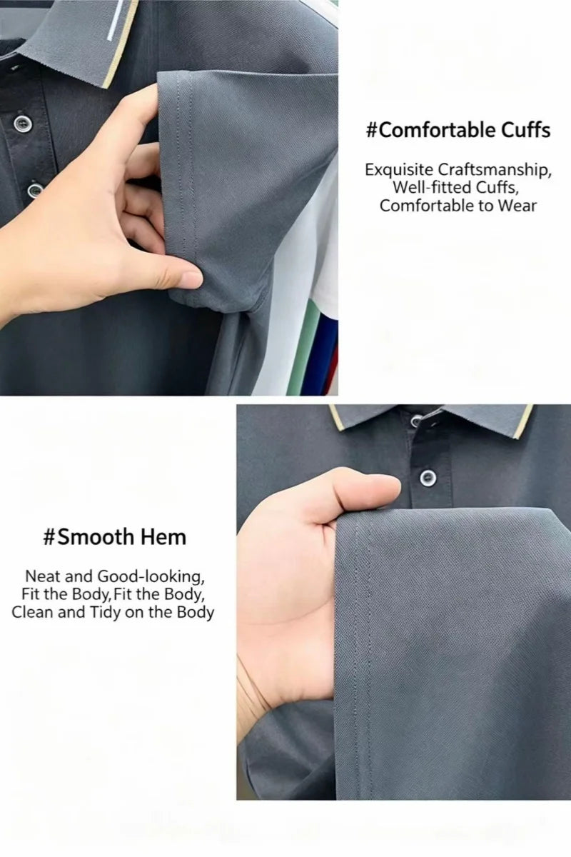 High end brand 2026 hot selling new classic letter embroidered breathable polo shirt fashionable men comfortable casual shorttop