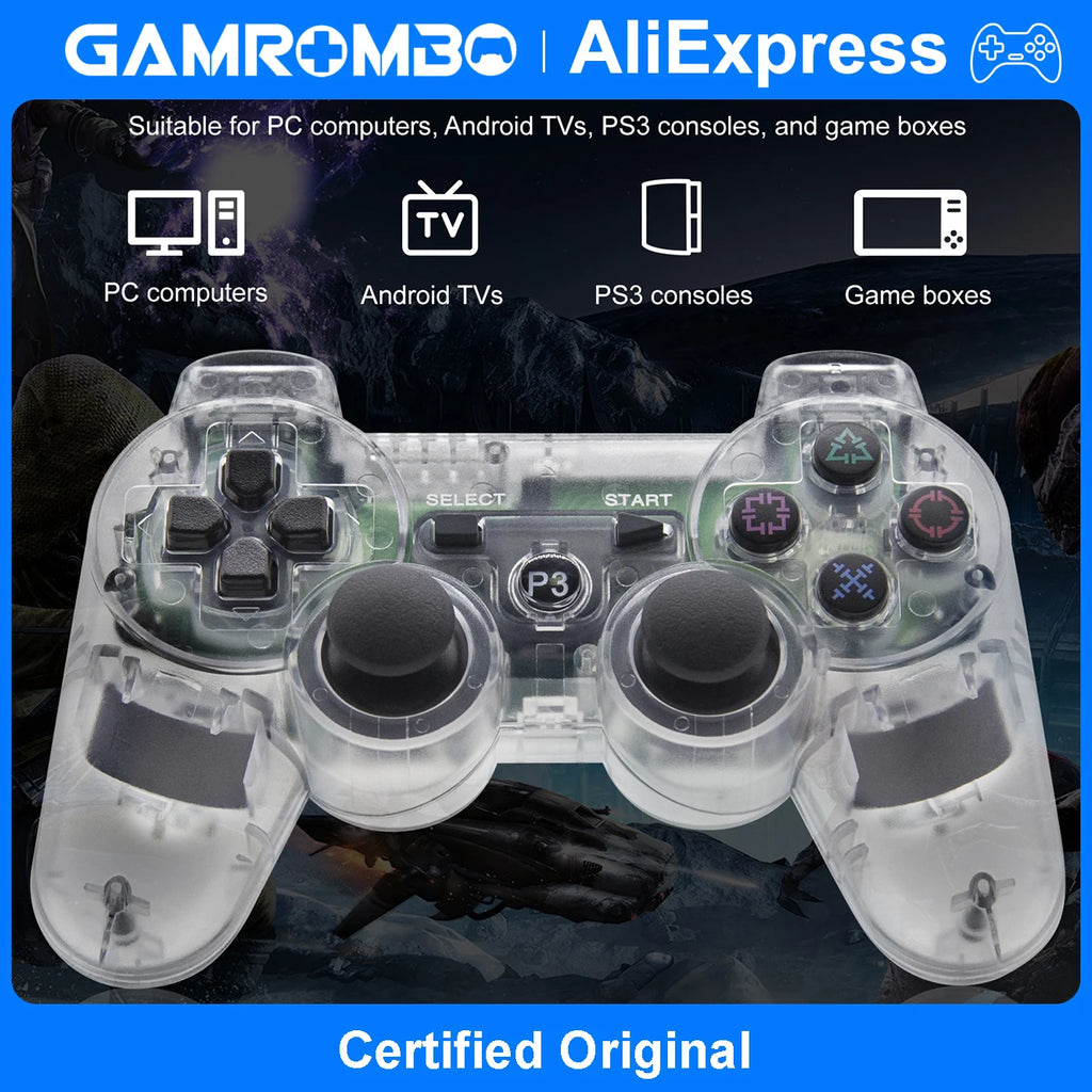 Gamepads For Playstation 3 PS3 Consoles PC/Android TVs /Game Boxes 360°Joysticks Precise Targeting No Deadzone Game Controller