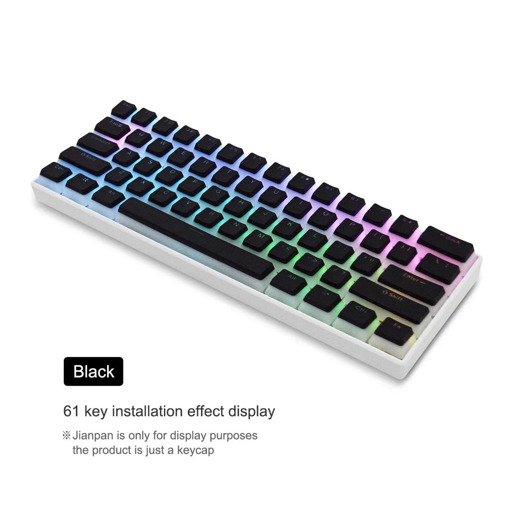 Pudding Keycaps, PBT Shine Through Keycaps 130 Keys Set OEM Profile, for 100%, 75%, 65%, 60% Keyboard for Mechanical Keyboard