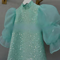 Teen Girl Clothes 2025 New Glitter Kids Girls Princess Gown Piano Recital Sweet Party Outfit Toddler Formal Wear Costume Vestido