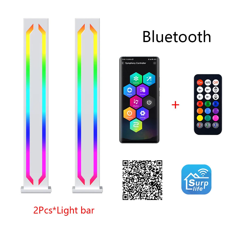 Smart Slim RGB Mood Light, Desktop Gaming Light, 16 Million Colors, 286 Scenes and 3 Synced Music Modes for Living Room