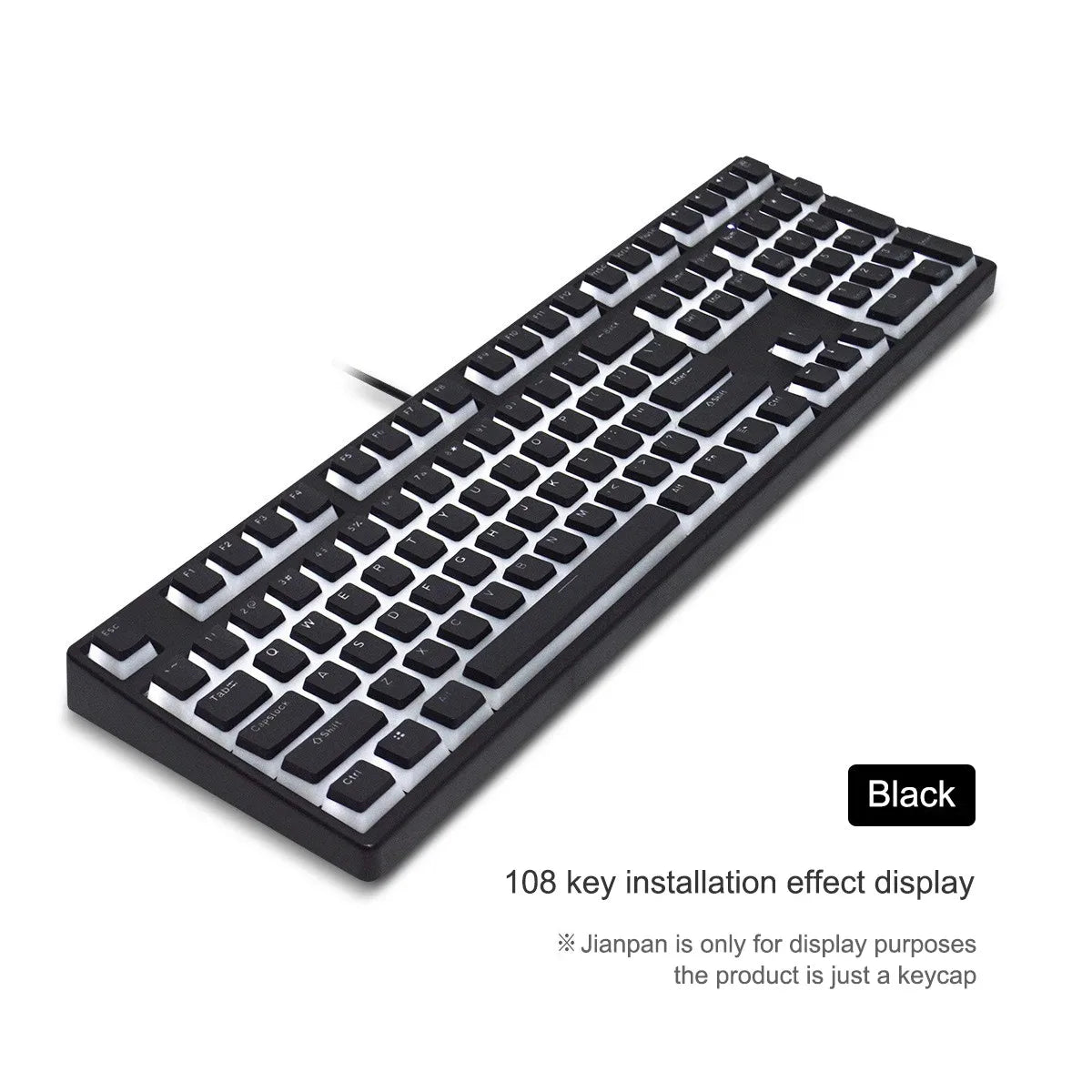 Pudding Keycaps, PBT Shine Through Keycaps 130 Keys Set OEM Profile, for 100%, 75%, 65%, 60% Keyboard for Mechanical Keyboard