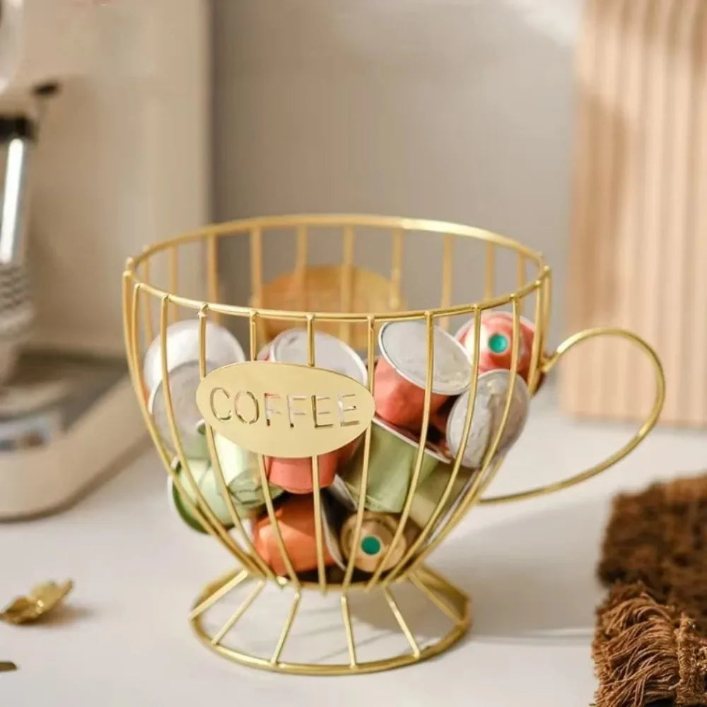 Large Capacity Coffee Pod Holder Irregular Shape Coffee Pod Coffee Capsule Holder Storage Cup Home Decoration