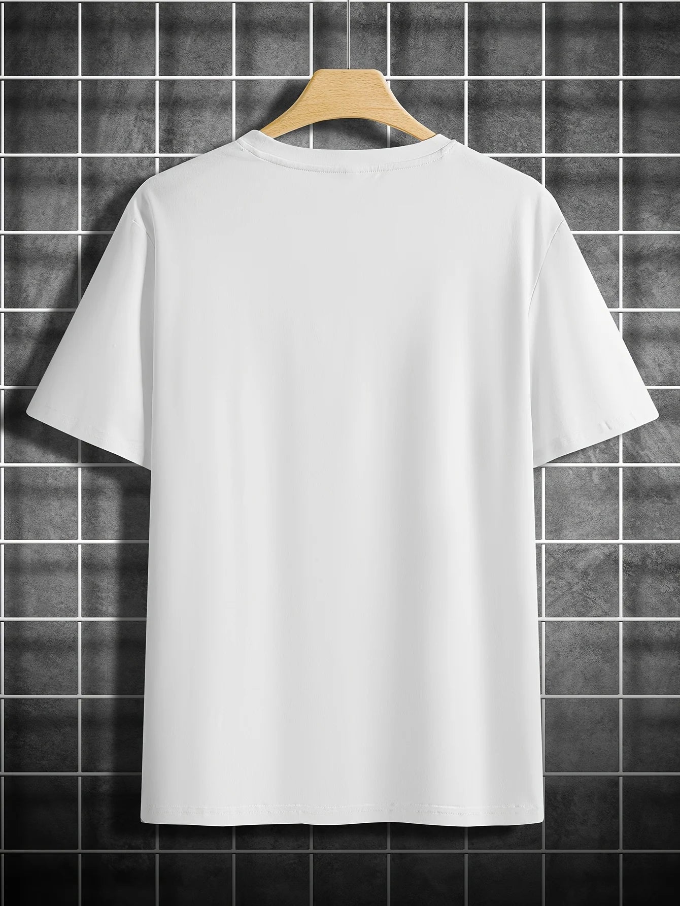 100% pure cotton men's summer casual sports fashionable loose MILANO ITALIA pattern printed round neck short sleeved T-shirt top