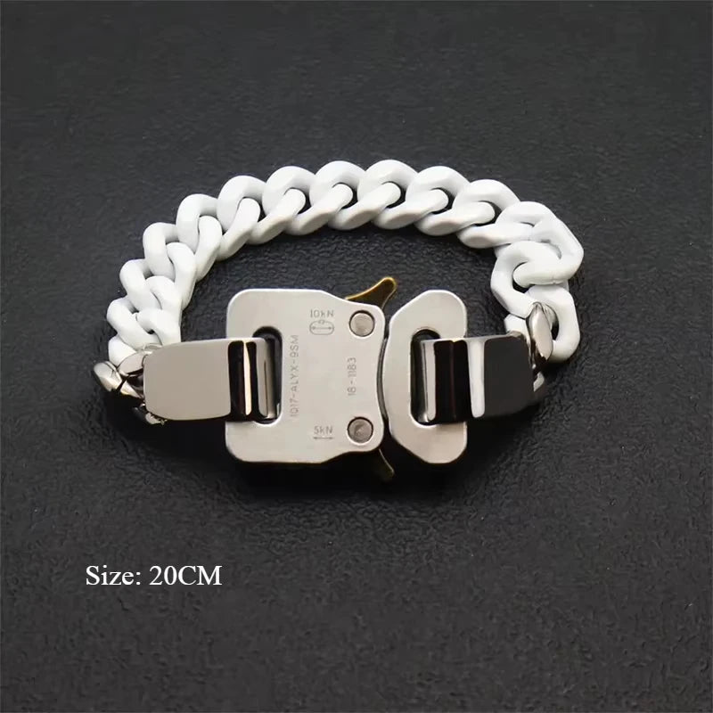 Unisex Street Fashion Trend 1017 ALYX 9SM Functional Bracelet Gift Box Packaging Open Buckle Men Women ALYX Accessories