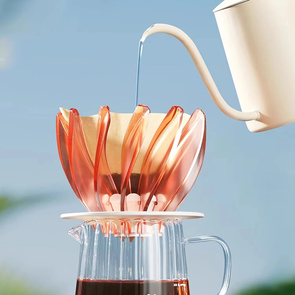 V shaped 60 Coffee Maker Set Coffee Filter Cup Hand drip Filter Cup Crystal Eye coffee dripper pour over Conical reusable filter