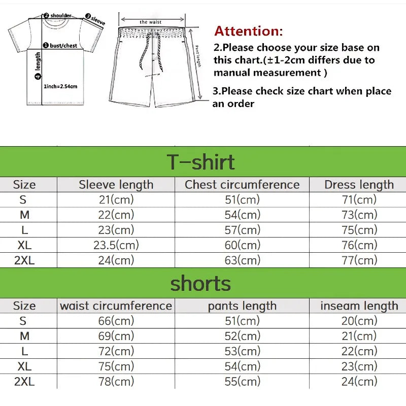 Hot selling summer new men's casual sports suit fashionable teddy bear printed T-shirt shorts 2-piece set summer men's clothing