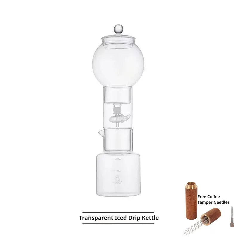 Ice Drip Coffee Maker,20oz Cold Brew Coffee Makers Pot, Filter Cold Brew Machine Borosilicate Glass Drip Barista Accessories
