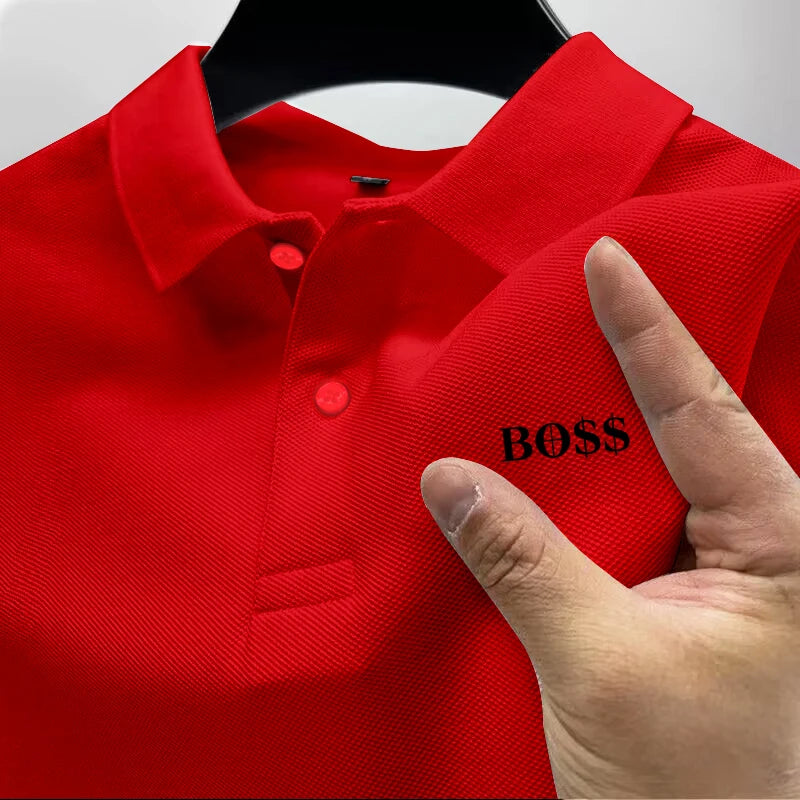 2026 Fashion Men's Multifunctional Business Polo Shirt - Classic Design Suitable for Work and Travel, Multi-Color T-Shirt Top