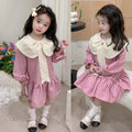 Girls Fashion Pink Princess Dress Kids Summer Puff Sleeve Casual Dresses Children Korean Style Mesh Clothing Gift Lolita Dress