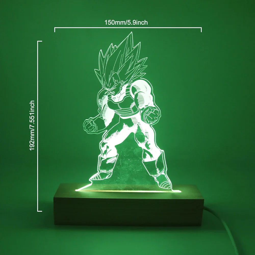Gaming Room Lamp Anime Goku Night Light Luces Led Lights For Bedroom Home Decoration Usb Small Rgb Lighting Xmas Birthday Gifts