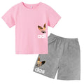 Summer 3-13Y Kids Fashion Creative Sports Outdoor Print Short Sleeve T-Shirt & Shorts Set - Stylish Children's 2-Piece Activewea