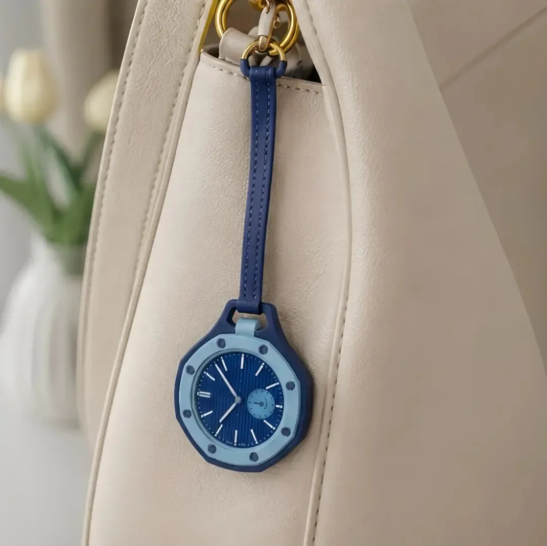 New Pocket Watch Pendant Men's and Women's Colored Candy Octagonal Quartz Movement Leather Lanyard Casual Fashion Style Gift