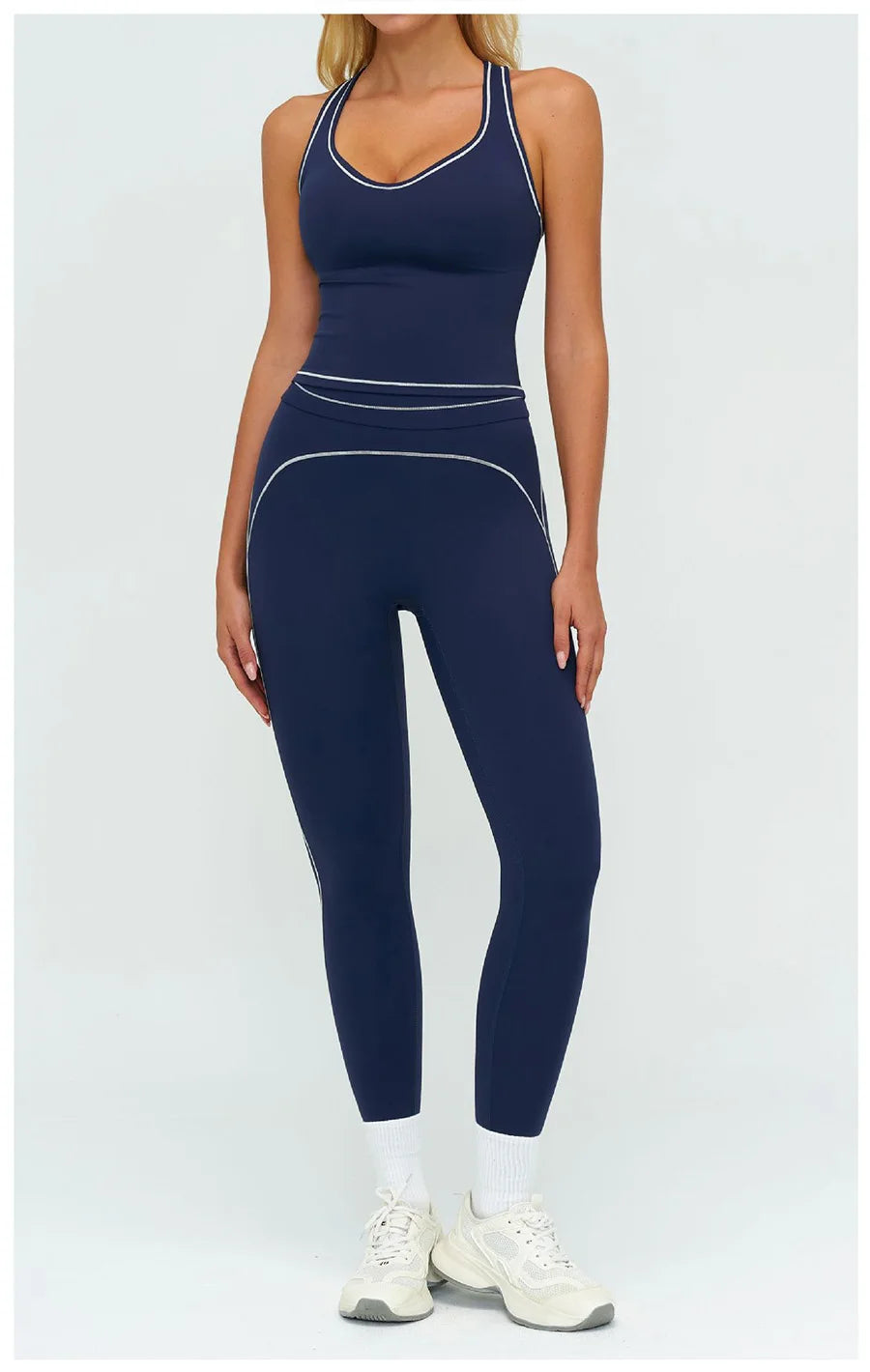 Yoga Set 2PCS Gym Clothes Sportswear Workout Outfits Women Long Sleeve Top Tracksuits Fitness Sports Bra Running Shorts Leggings