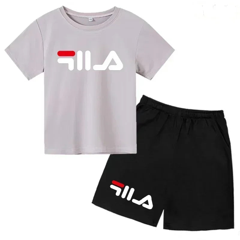 2-13Y Kids Spring & Autumn Casual Cartoon & Letter Print 2-Piece Set Hoodie & Jogging Pants Tracksuit Outfits for Boys & Girls