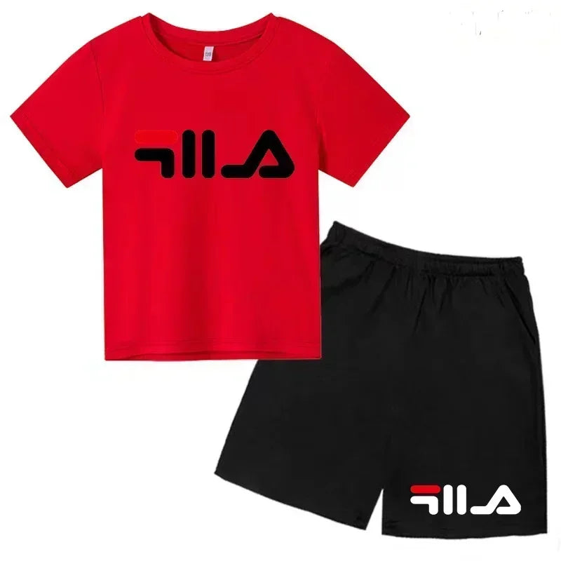 2-13Y Kids Spring & Autumn Casual Cartoon & Letter Print 2-Piece Set Hoodie & Jogging Pants Tracksuit Outfits for Boys & Girls